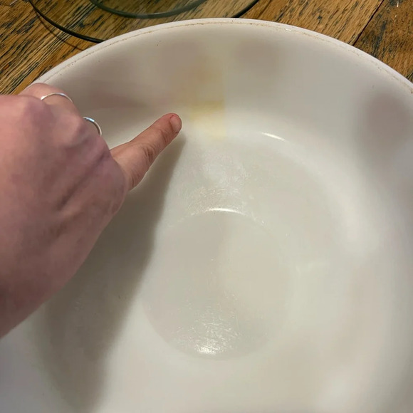 FEDERAL GLASS Vintage 60s Large Sunflower Milk Glass - Picture 5 of 10